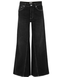 schwarze weite Hose aus Jeans von Ganni