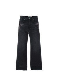 schwarze weite Hose aus Jeans von Sandrine Rose