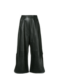 schwarze weite Hose aus Leder von Ellery