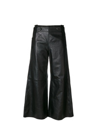 schwarze weite Hose aus Leder von Golden Goose Deluxe Brand
