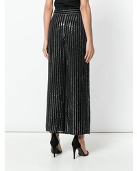 schwarze weite Hose aus Pailletten von Temperley London