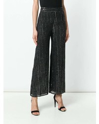 schwarze weite Hose aus Pailletten von Temperley London