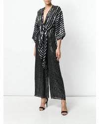 schwarze weite Hose aus Pailletten von Temperley London