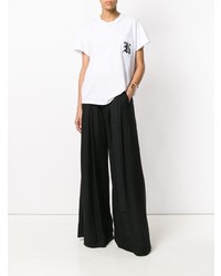 schwarze weite Hose von Ann Demeulemeester Blanche