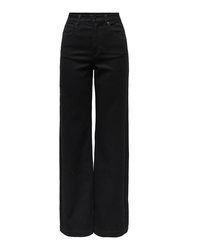 schwarze weite Hose von Only