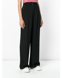 schwarze weite Hose von T by Alexander Wang