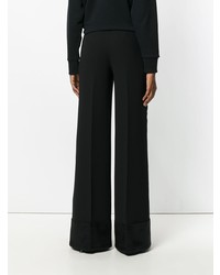 schwarze weite Hose von Victoria Victoria Beckham