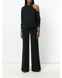 schwarze weite Hose von Victoria Victoria Beckham