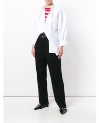 schwarze weite Hose von Yves Saint Laurent Vintage