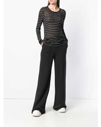 schwarze weite Hose von T by Alexander Wang