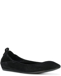 schwarze Wildleder Ballerinas von Lanvin