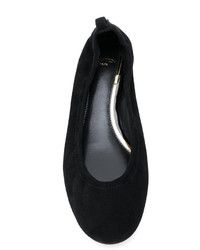 schwarze Wildleder Ballerinas von Lanvin