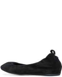 schwarze Wildleder Ballerinas von Lanvin