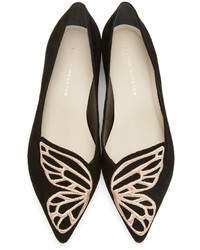 schwarze Wildleder Ballerinas von Sophia Webster