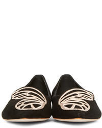 schwarze Wildleder Ballerinas von Sophia Webster