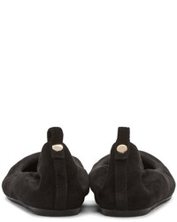 schwarze Wildleder Ballerinas von Lanvin