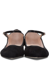 schwarze Wildleder Ballerinas von Repetto