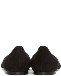 schwarze Wildleder Ballerinas von Jimmy Choo