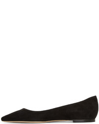 schwarze Wildleder Ballerinas von Jimmy Choo