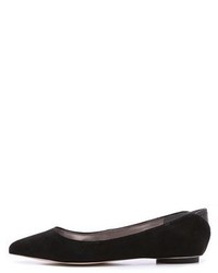 schwarze Wildleder Ballerinas von Sam Edelman