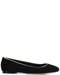 schwarze Wildleder Ballerinas von Diane von Furstenberg