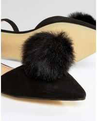 schwarze Wildleder Ballerinas von Miss KG