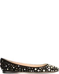 schwarze Wildleder Ballerinas von Jimmy Choo