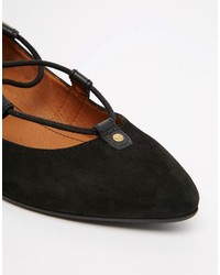 schwarze Wildleder Ballerinas von Carvela