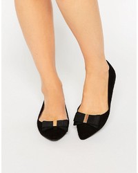 schwarze Wildleder Ballerinas von Miss KG