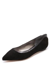 schwarze Wildleder Ballerinas von Sam Edelman