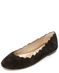 schwarze Wildleder Ballerinas von Sam Edelman