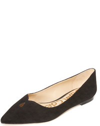 schwarze Wildleder Ballerinas von Sam Edelman