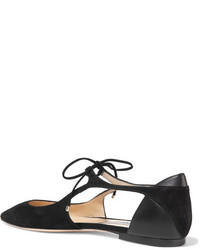 schwarze Wildleder Ballerinas von Jimmy Choo