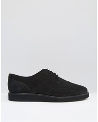 schwarze Wildleder Brogues von Fred Perry