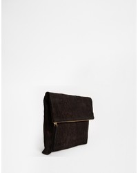 schwarze Wildleder Clutch von Asos