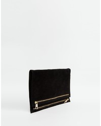 schwarze Wildleder Clutch von Asos