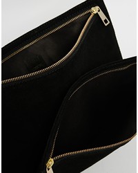 schwarze Wildleder Clutch von Asos