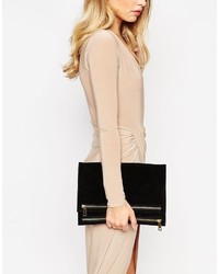 schwarze Wildleder Clutch von Asos