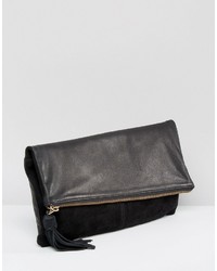 schwarze Wildleder Clutch von Asos