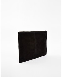 schwarze Wildleder Clutch von Asos