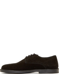 schwarze Wildleder Derby Schuhe von Ann Demeulemeester