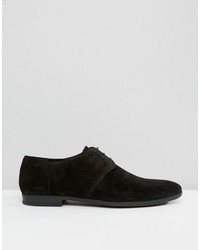 schwarze Wildleder Derby Schuhe von Hugo Boss