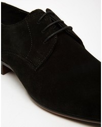 schwarze Wildleder Derby Schuhe von Asos