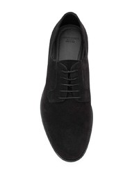 schwarze Wildleder Derby Schuhe von Giorgio Armani