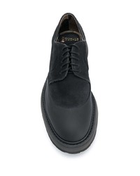 schwarze Wildleder Derby Schuhe von Doucal's