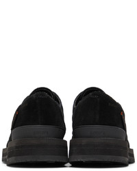 schwarze Wildleder Derby Schuhe von Suicoke
