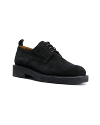 schwarze Wildleder Derby Schuhe von AMI Alexandre Mattiussi