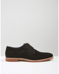 schwarze Wildleder Derby Schuhe von Asos