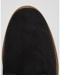 schwarze Wildleder Derby Schuhe von Asos