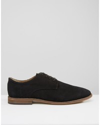 schwarze Wildleder Derby Schuhe von Asos